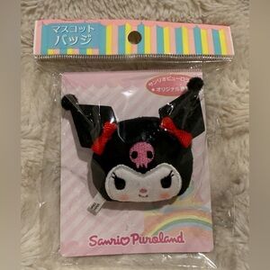 Kuromi Mascot Badge Sanrio Puroland Limited